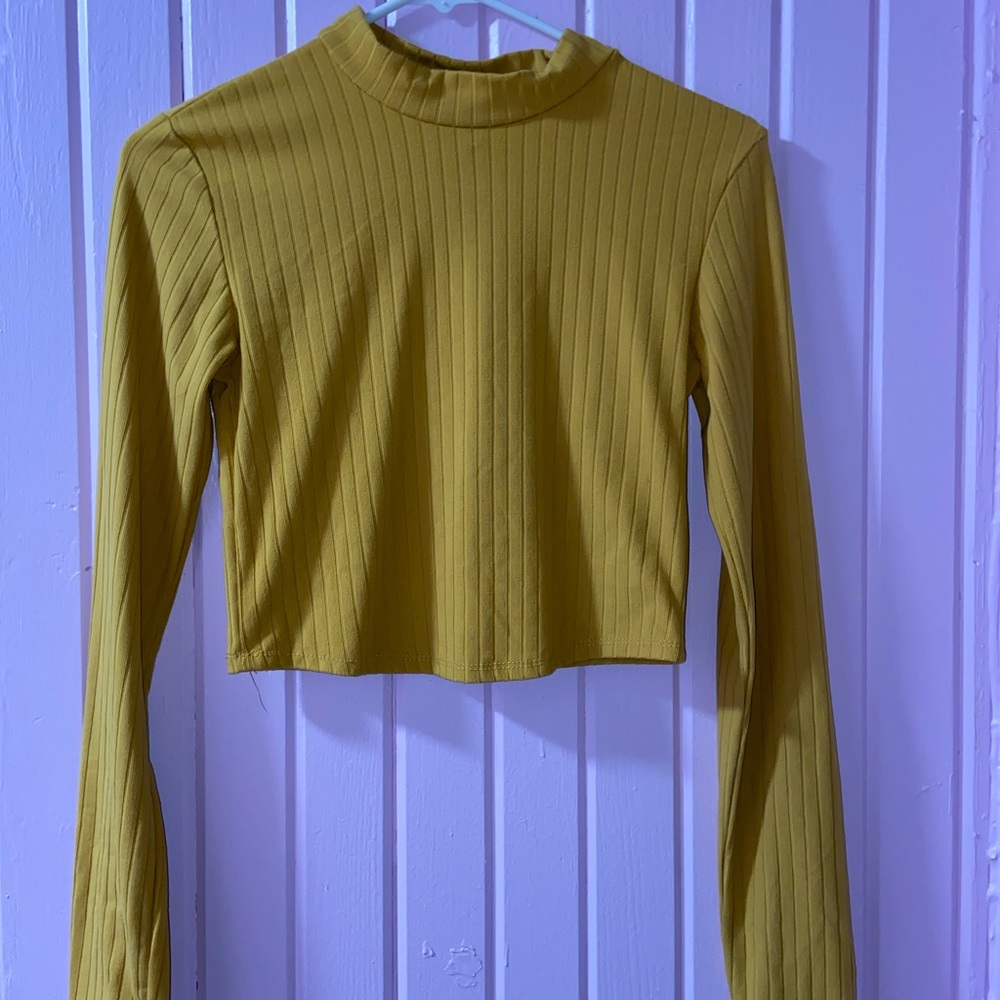 long sleeve crop top